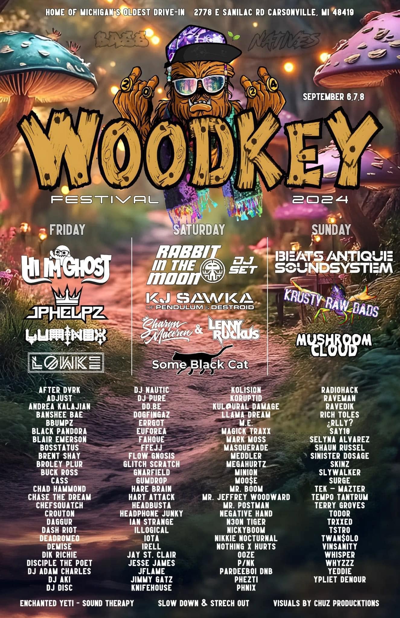 Woodkey Festival 2024 flyer